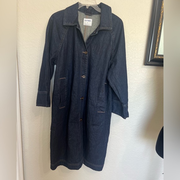 Old Navy Dark Blue Denim Coat - Picture 3 of 5